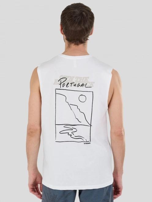 Fundango Alon II Surf Tank-T for men in white 3