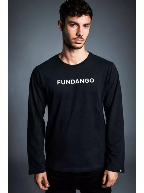 Fundango Mens Long T for men in black 2