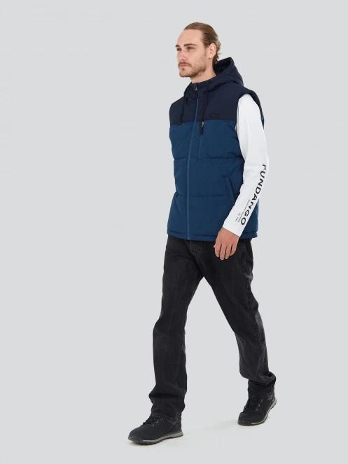Fundango Karl Padded Vest for men in blue 4