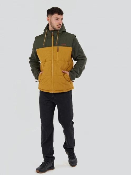 Fundango Karl Padded Vest for men in yellow 4