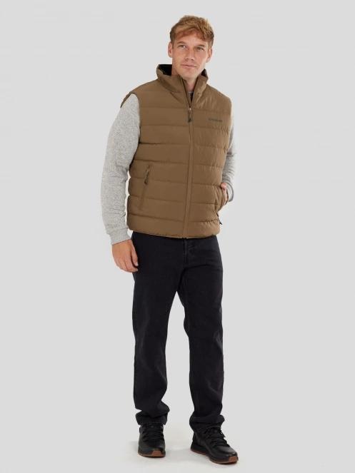 Fundango Vance Padded Vest for men in brown 4