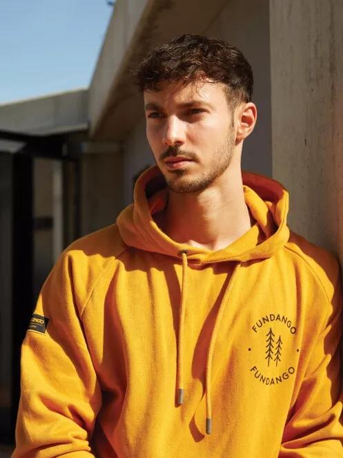Fundango Talis Hooded Sweatshirt for men in yellow 8