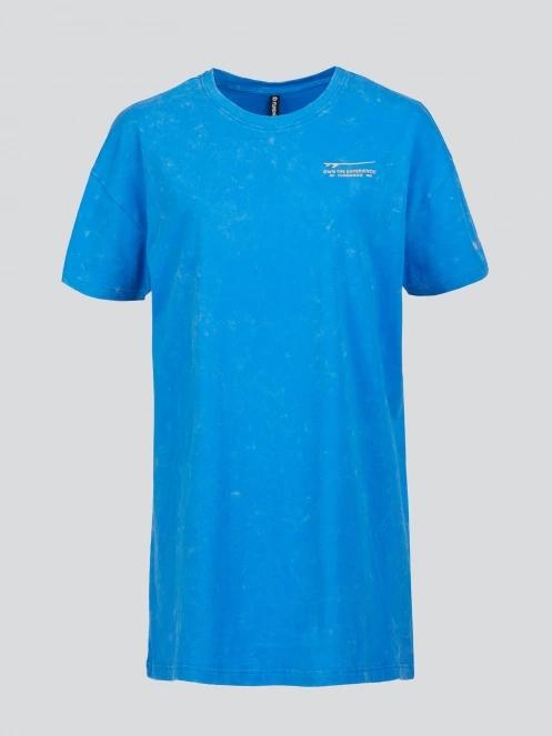 Fundango Swell Tee Dress for women in blue 7