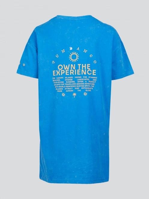 Fundango Swell Tee Dress for women in blue 8