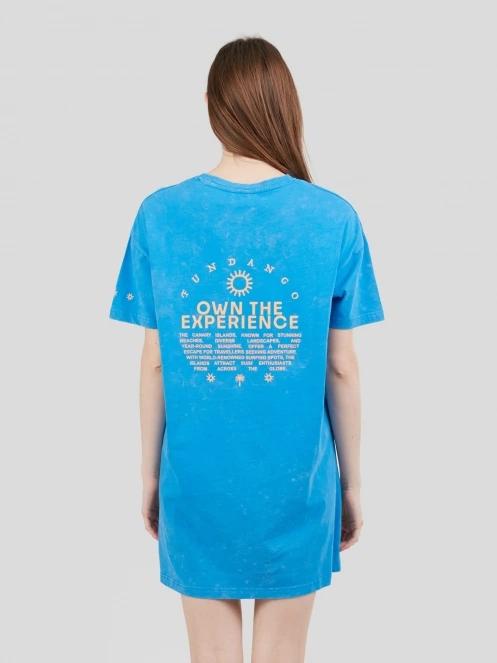 Fundango Swell Tee Dress for women in blue 3
