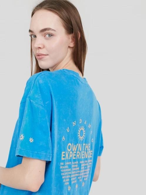 Fundango Swell Tee Dress for women in blue 6