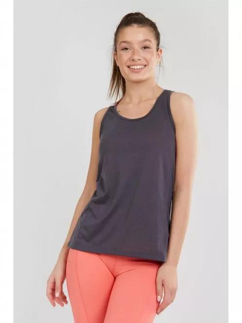 Fundango Jett Racerback Top for women in grey 2