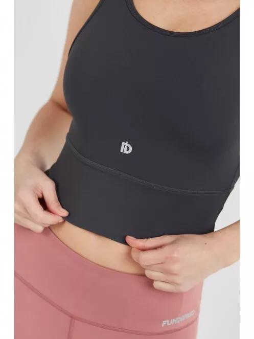 Fundango Croft Long Line Sportbra for women in grey 4