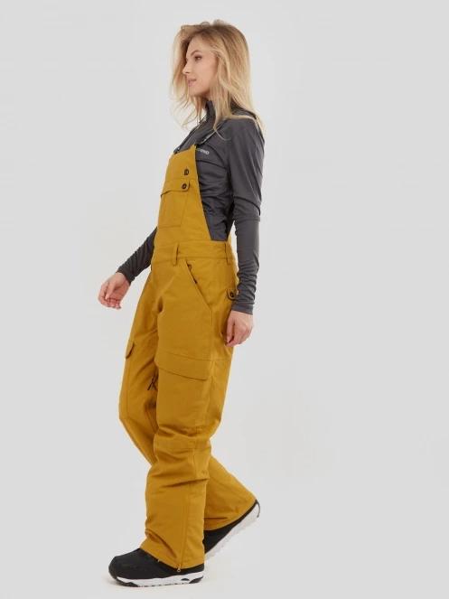 Fundango Sakura Bib Pants for women in brown 4