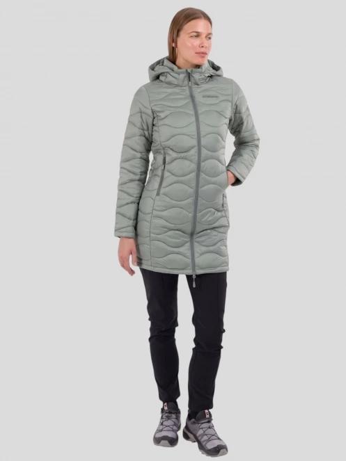 Fundango Nordwave Long Jacket for women in green 4