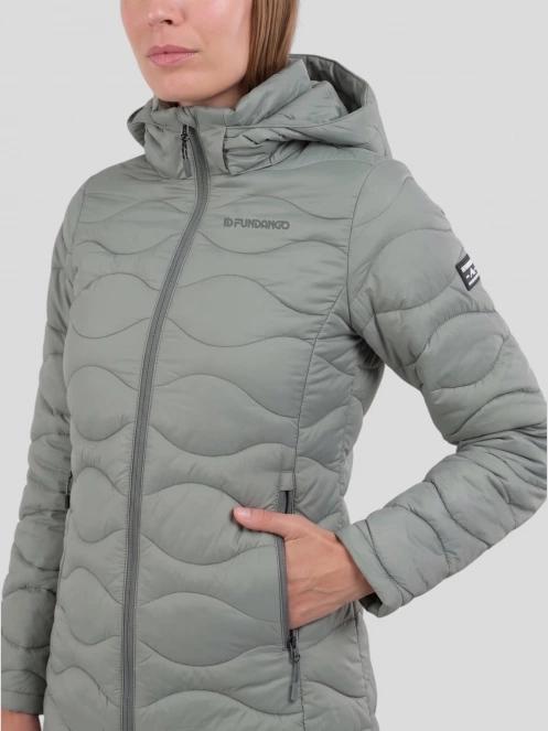 Fundango Nordwave Long Jacket for women in green 5