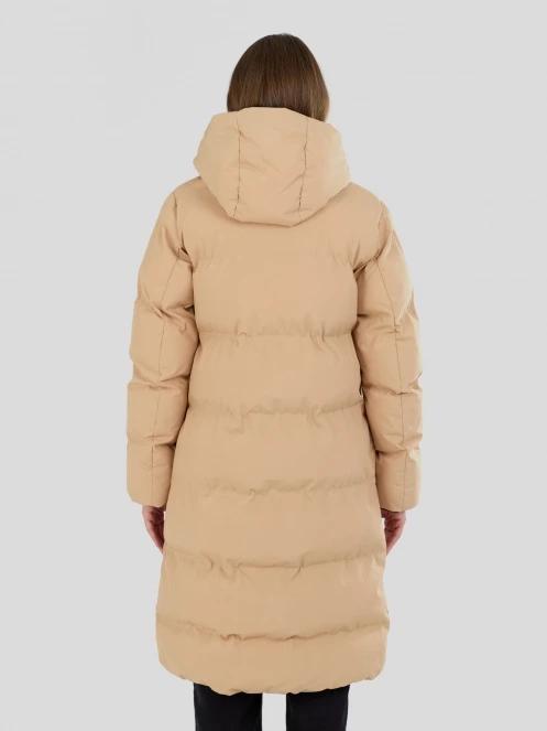 Fundango Cosycoat Long Padded Jacket for women in yellow 3