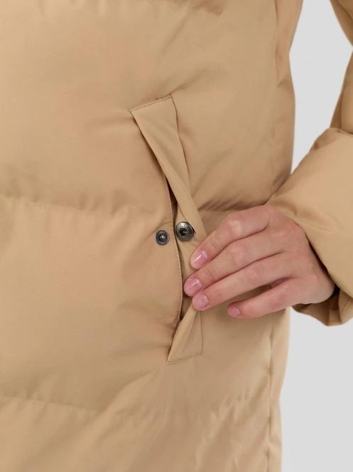 Fundango Cosycoat Long Padded Jacket for women in yellow 7