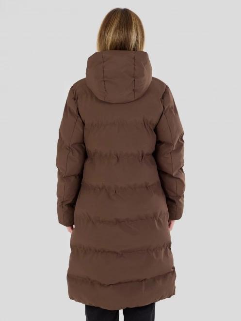 Fundango Cosycoat Long Padded Jacket for women in brown 3