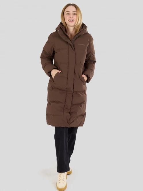 Fundango Cosycoat Long Padded Jacket for women in brown 5