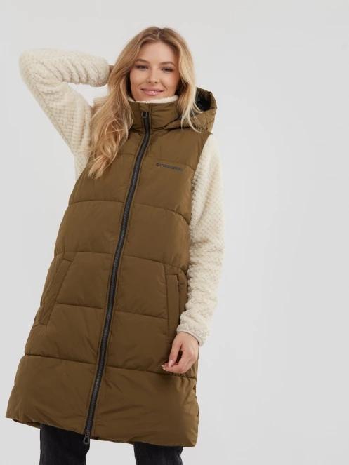 Fundango Scarlet Padded Vest for women in oliv 2
