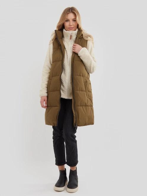 Fundango Scarlet Padded Vest for women in oliv 4