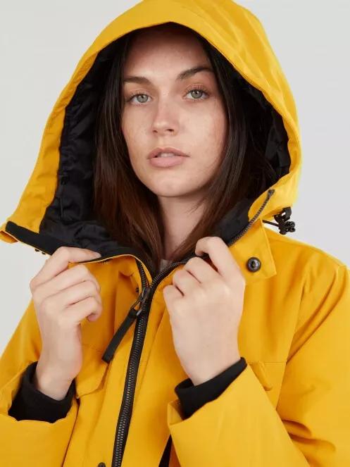 Fundango Perilla Parka Jacket for women in yellow 5
