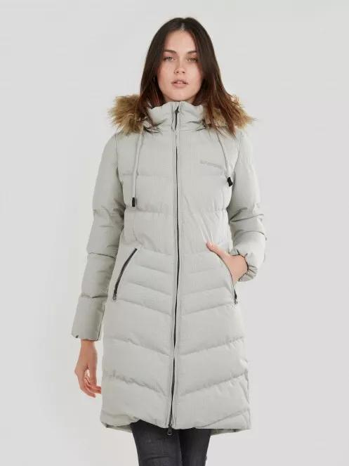 Grey womens padded coat top