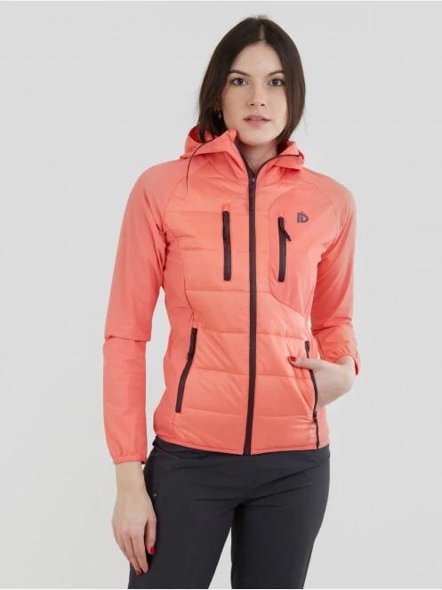 Fundango Mina Hybrid jacket for women in orange 2