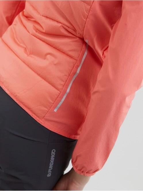 Fundango Mina Hybrid jacket for women in orange 3