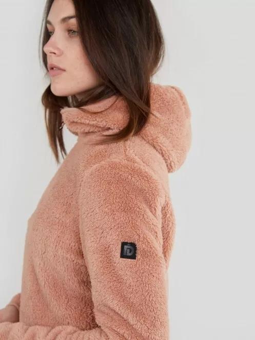 Fundango Olivia Pile Jacket for women in pink 4