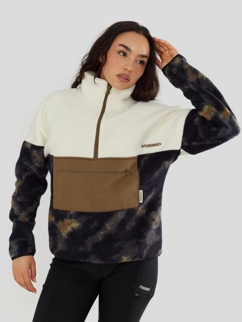 Fundango Riva Hybrid Pullover for women in green 2