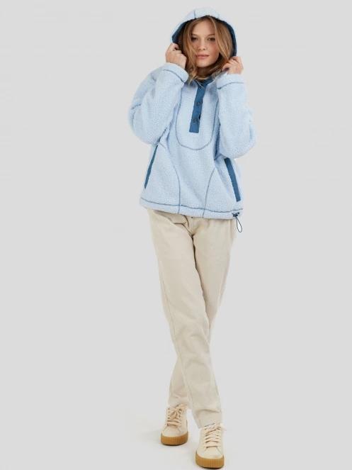 Fundango Juniper Pile Jacket for women in light blue 4