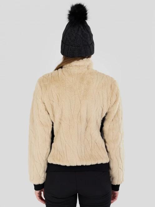 Fundango Marigold Shearling Jacket for women in sand 3