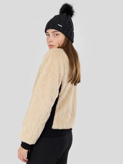 Fundango Marigold Shearling Jacket for women in sand 6