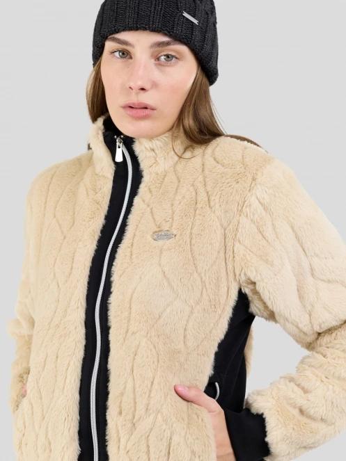Fundango Marigold Shearling Jacket for women in sand 8