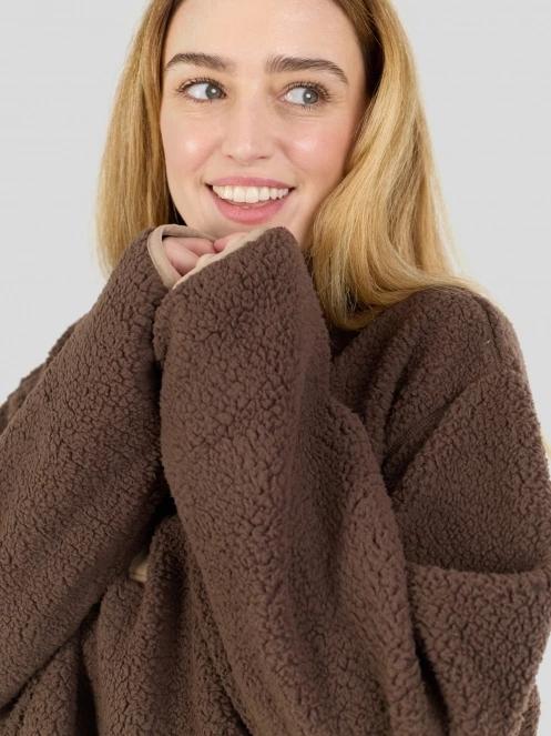 Fundango Pacha Fleece Jacket for women in brown 6