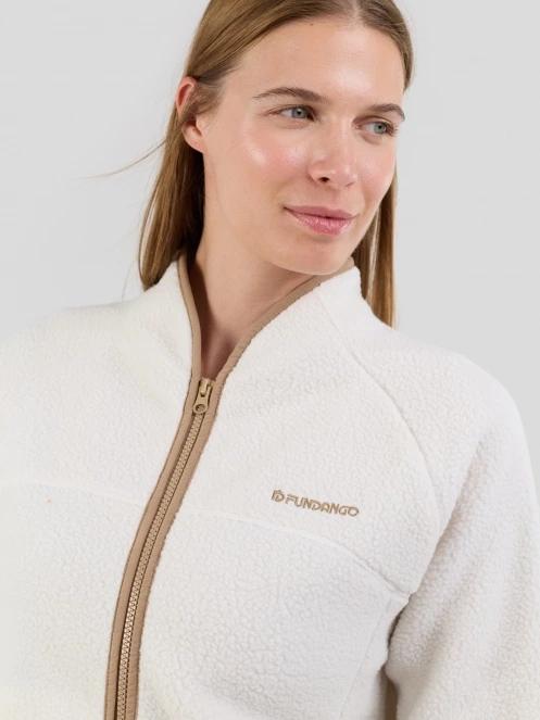 Fundango Roselake Pile Jacket for women in white 7