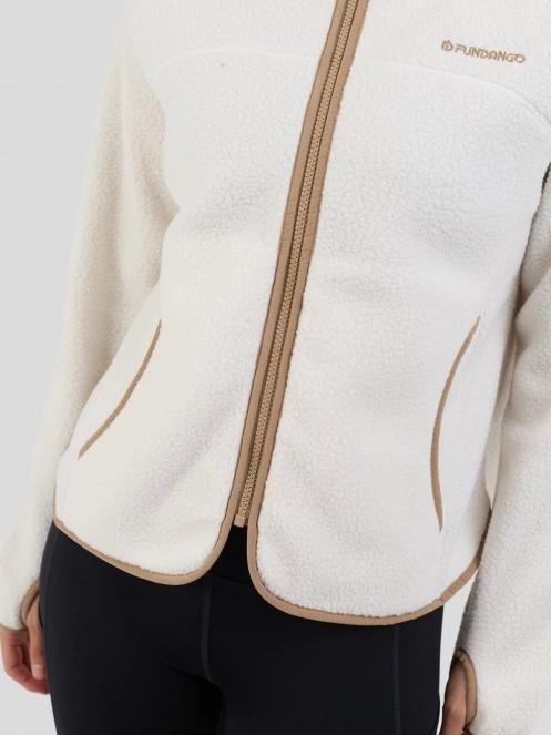 Fundango Roselake Pile Jacket for women in white 9