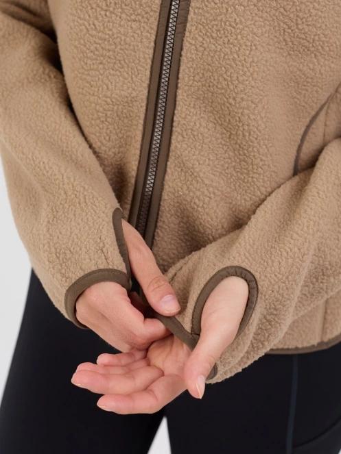 Fundango Roselake Pile Jacket for women in sand 6