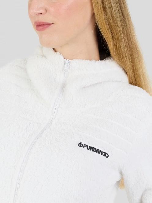 Fundango Zealand Plush Pile Jacket for women in white 5