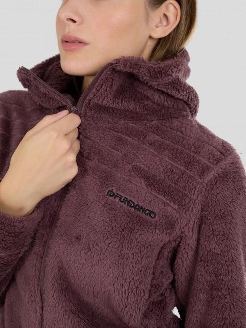 Fundango Zealand Plush Pile Jacket for women in purple 6