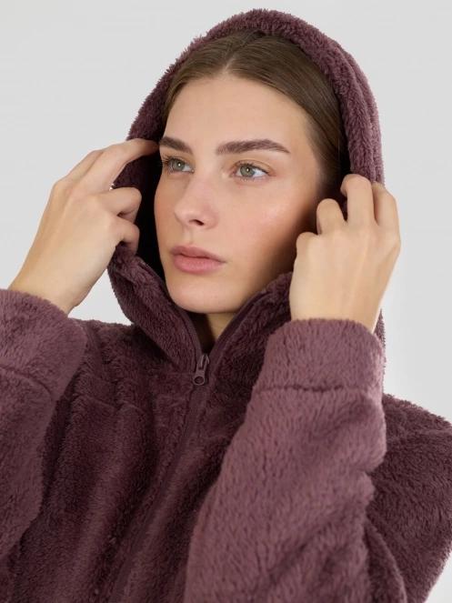 Fundango Zealand Plush Pile Jacket for women in purple 7