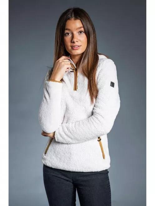 Fundango OLIVIA Pile Pullover for women in sand 2