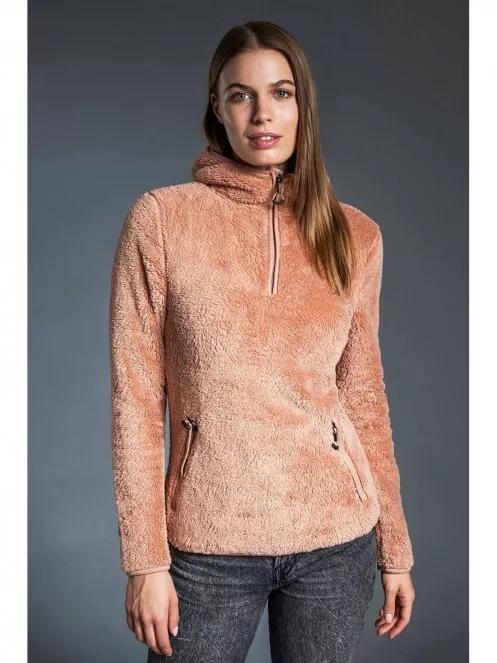 Fundango OLIVIA Pile Pullover for women in pink 2