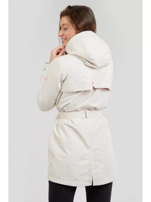 Fundango Regina Waterproof Trench Jacket for women in white 3