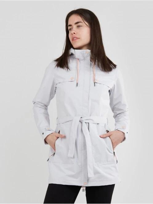 Fundango Regina Waterproof Trench Jacket for women in white 2
