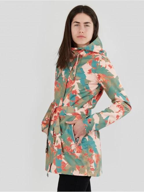 Fundango Regina Waterproof Trench Jacket for women in pink 2