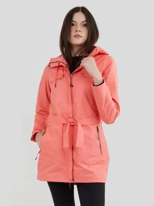 Fundango Regina Waterproof Trench Jacket for women in orange 2