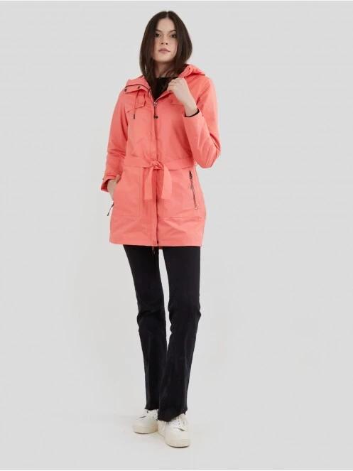 Fundango Regina Waterproof Trench Jacket for women in orange 4