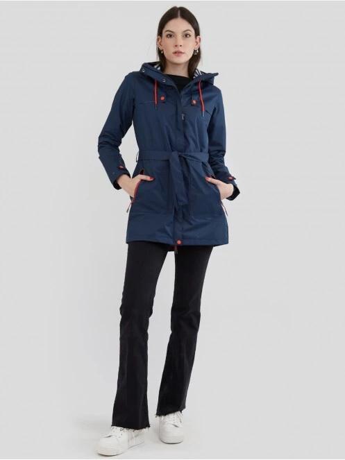 Fundango Regina Waterproof Trench Jacket for women in dark blue 4