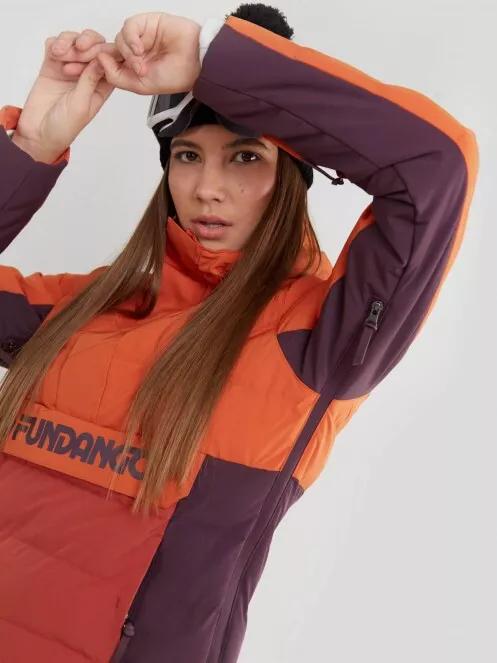 Fundango Everett Padded Anorak for women in orange 6