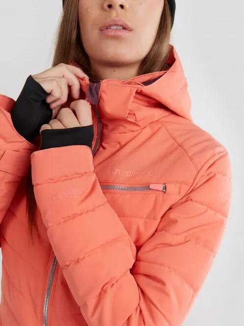 Fundango Punch Padded Jacket for women in red 6