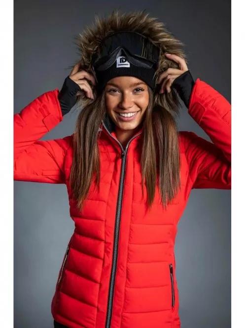 Red padded coat clearance womens