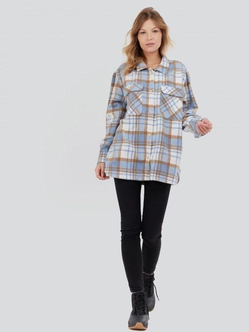 Fundango Ashley Shirt Jacket for women in blue 4